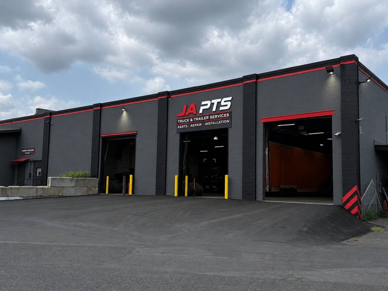 JA PTS Truck & Trailer Services shop building in Philadelphia